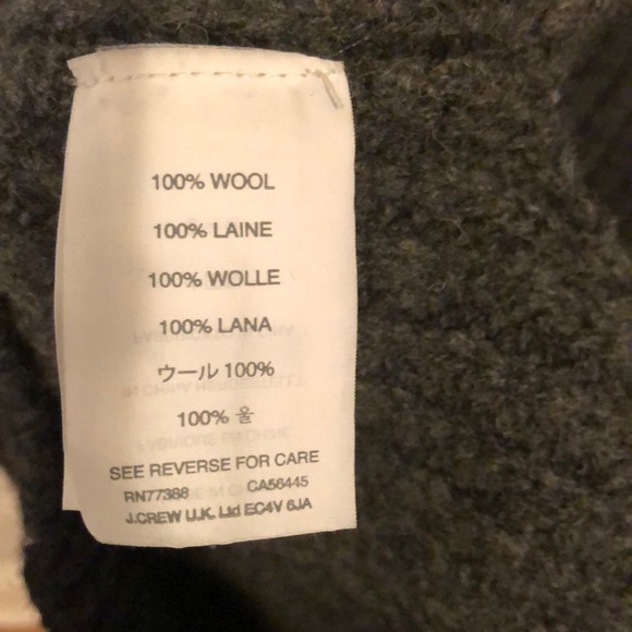 J. Crew Dark Grey 100% wool crew neck sweater - Picture 6 of 6